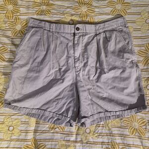 Men's Casual Gray Flat Front Shorts